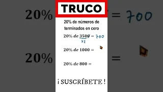 ✅👉 Como sacar el 20% de un numero  ✅ Como sacar Porcentajes