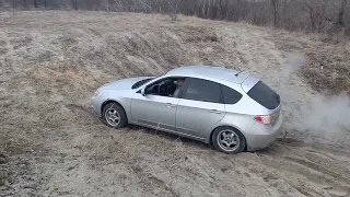Off-road Subaru Impreza GH 1.5 Испытание песком.