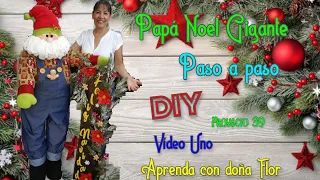 DIY, PAPA NOEL GIGANTE, PASO A PASO + MOLDES GRATIS (Giant Santa Claus step by step more free molds)