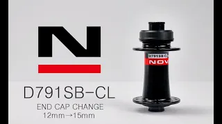 NOVATEC HUB-D791SB-CL, END CAP Change 12mm to 15mm