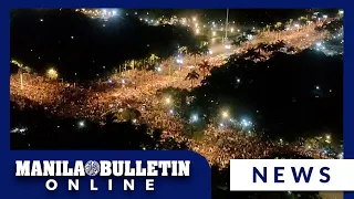 Thousands of devotees of the Black Nazarene participate at Quirino Grandstand