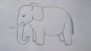 how to draw elephant drawing easy step by step for beginners@DrawingTalent