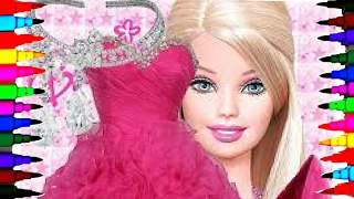 BARBIE with Seashells and Pretty Dress BEST LEARNING Coloring Book l Pages - Videos For Children