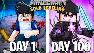 I Survived 100 Days in SOLO LEVELING Minecraft!