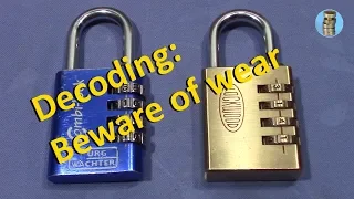 (picking 595) Wear on combination padlocks due to decoding / fun and trouble