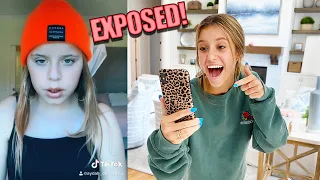 REACTING TO MY Little Sister's Tik Toks DRAFTS!!