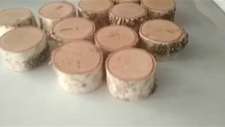 Сушка березовых спилов в микроволновке.// Drying birch cuts in the microwave.