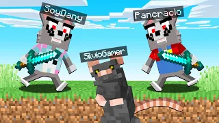 Minecraft: 2 GATOS vs 1 RATA CORREDOR 😼🐁 SILVIO vs 2 ASESINOS 🔪😨 MINECRAFT SPEEDRUN