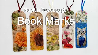 Napkin Decoupage Bookmarks