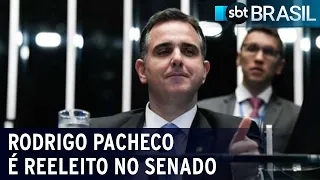 Rodrigo Pacheco é reeleito presidente do Senado | SBT Brasil (01/02/23)