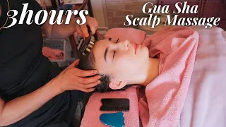 ASMR 3hrs Japanese Gua Sha Professional Scalp & Facial Massages (Compilation of Pro Mary's Beaute )
