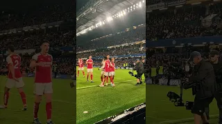 Leandro Trossard scores to equalise for Arsenal at Stamford Bridge