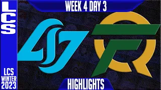 CLG vs FLY Highlights | LCS Winter 2023 W4D3 | Counter Logic Gaming vs FlyQuest
