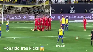 Cristiano Ronaldo Free kick vs Al Wehda!!⚽😱🥶