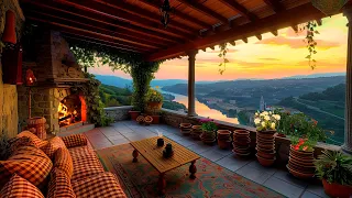 Spring Sunset at Cozy Living Room Ambience🌼Relaxing Jazz Instrumental Music for Study, Work