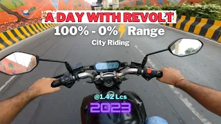 Range test & ride review of Revolt rv400 in city traffic and in all 3 modes | performance & power