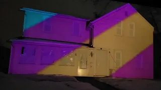 Christmas Light Show, Mankato Minnesota,  2022, projection mapping