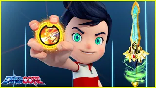 Dinocore Cartoon | The Power Of Golden Cards Vs Fire Swords | The Good Dinosaur | Kids Movies 2024