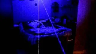 Lazer pointer in night room