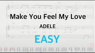 ADELE - Make You Feel My Love Piano Tutorial EASY (FREE pdf)