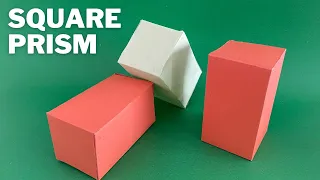 How to Make a Square Prism Out of Paper? | Paper Square Prism Making