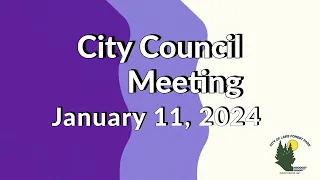 January 11, 2024 Regular Business Meeting