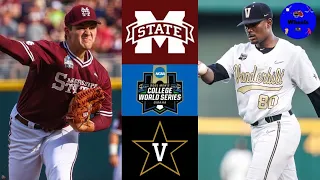 #7 Mississippi State v #4 Vanderbilt | College World Series Championship Game |2021 College Baseball