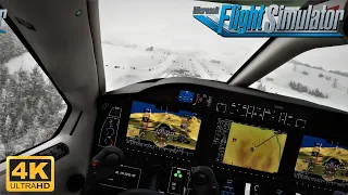 [4K] Microsoft Flight Simulator 2020 - WORLDS MOST DANGEROUS AIRPORT! - Courchevel Airport SNOW