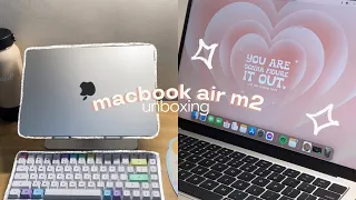 🍎 macbook air m2 (starlight) unboxing & set up 🌟 | philippines