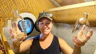 DIY Shower #8 - Bottle Wall Progress & an Uninvited Guest - Off Grid