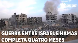 Guerra entre Israel e Hamas completa quatro meses