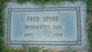 Actor Fred Stone Grave Forest Lawn Hollywood Hills LA California USA September 6, 2022