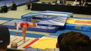 2014 Worlds Tumbling Lucie Colebeck GBR 1st pass Finals Women