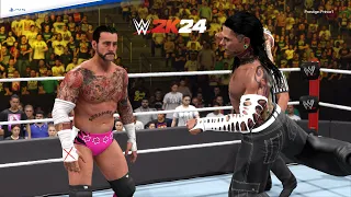 WWE 2K24 - CM Punk Vs Jeff Hardy FULL MATCH GAMEPLAY (PS5)