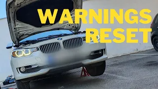 How to reset service warnings on BMW F30