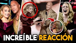 La INCREÍBLE REACCIÓN de Adele Al Conocer A La Roca En Los Premios Grammy