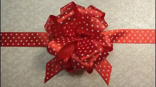 Gift ribbon bow. EASY and FAST. Two folding methods.