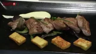 Mollejas a la brasa con alioli de cebollino