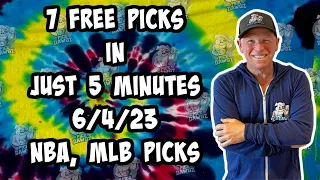 NBA MLB Best Bets for Today Picks & Predictions Sunday 6/4/23 | 7 Picks in 5 Minutes