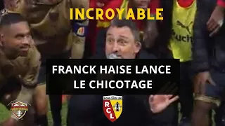 RC Lens - PSG : Survolté, Franck Haise lance le chant "On les a chicotés" dans une folle ambiance