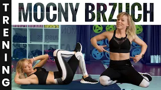 MOCNY BRZUCH - trening na mięśnie brzucha (z rozgrzewką!) | CODZIENNIE FIT