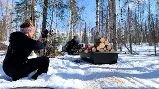 BEHIND THE SCENES of My Life as a YouTuber! Restocking Firewood at Our Off Grid Cabin + Homeschool!