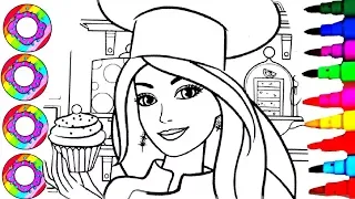 Coloring Drawings Disney's Barbie Fashionistas with Rainbow Sparkle Hat Coloring Pages