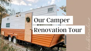 Our DIY Camper Remodel | Before & After |  RV Travel Trailer Renovation Tour