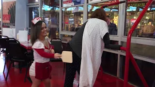 Spanked by nurse Lola at heart attack grill