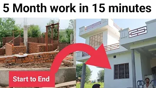 150 Days Work in 15 Minutes -Step By Step Complete House Construction | 1000sqft house Timelapse