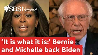 Bernie Sanders and Michelle Obama slam Trump at DNC | SBS News
