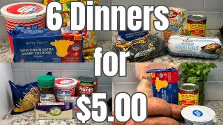 6 Dinners for $30 | EPIC $5 Dinners | Emergency Grocery Budget | A Budget Friendly Meal Plan