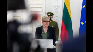 Premjerės pasisakymas spaudos konferencijoje