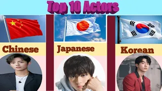 Top 10 Chinese, Japanese and Korean Actors।।Movie data comparison video #movie #actors #movienews